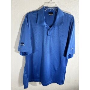 Nike Blue Golf Dri Fit XL Polo Shirt Mens Performance Wicking Breathable Wicking